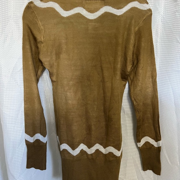 Tipsy Elves Brown and White Sweater - Picture 3 of 7